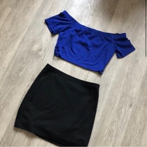 H&M black mini skirt